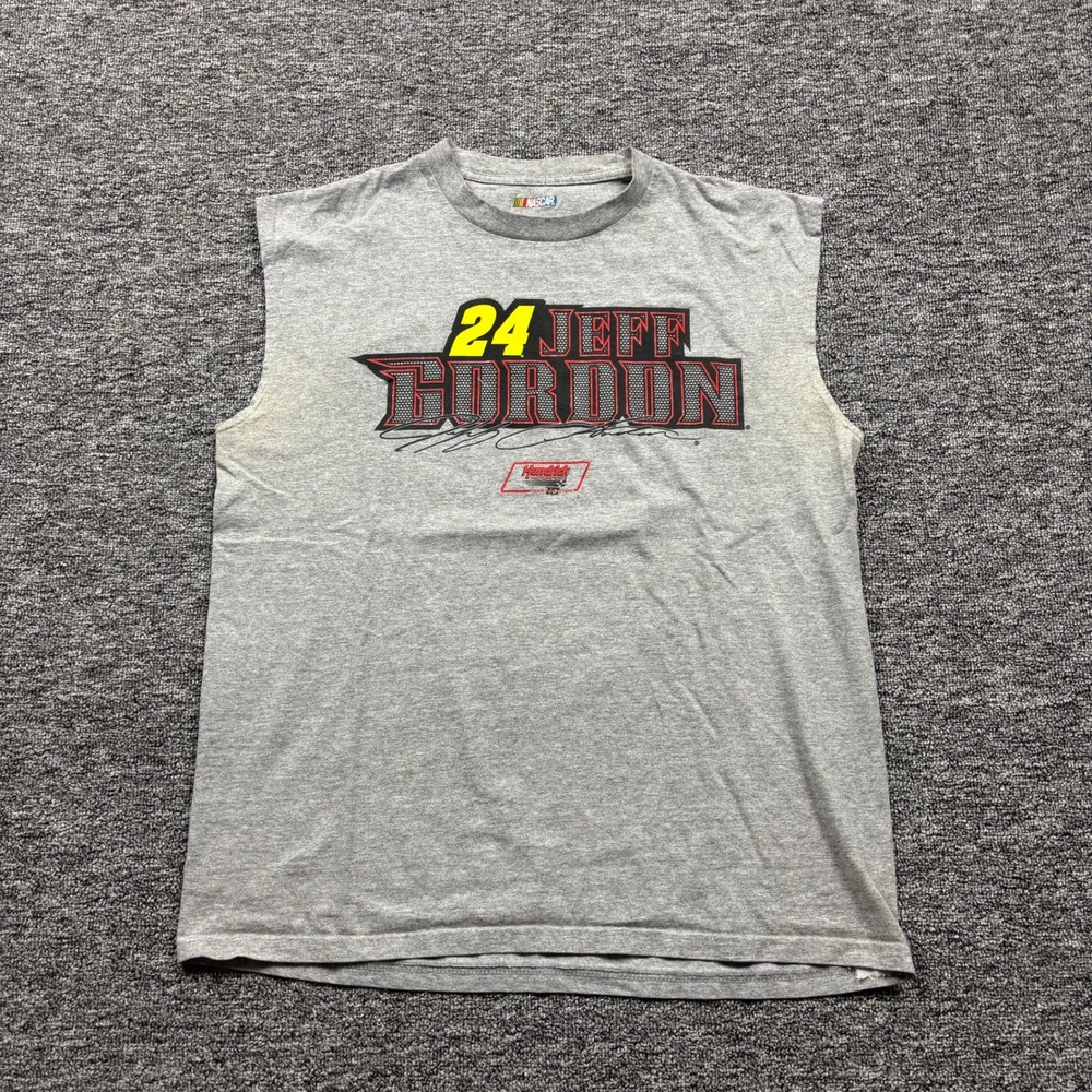 Y2K NASCAR Jeff Gordon Racing DuPont Motorsports Grey Sleeveless Size Large